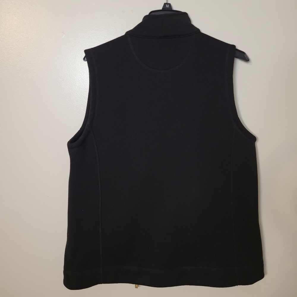 Calvin Klein Black Fleece Vest With Gold Zipper - Picture 4 of 7